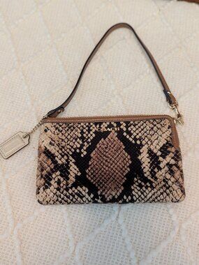 COACH Madison Python Print Wristlet